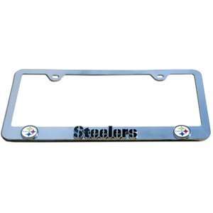 NFL Football Pittsburg Steelers Steel License Plate Tag Frame With 