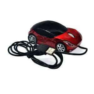 USB 3D Red Car Shape Optical Mouse Mice For Laptop PC 