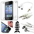 12 ITEM AUDIO EXTENSION CABLE DUST PLUG Accessory For Apple iPhone 4 