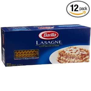 Barilla Wavy Lasagne, 16 Ounce Boxes (Pack of 12)  Grocery 