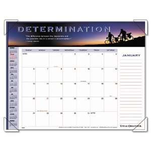 : Visual Organizer : Panoramic Motivational Monthly Desk Pad Calendar 