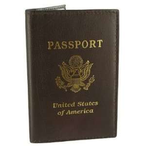    Brown Genuine Leather Passport Holder Cover 