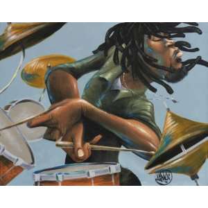 Dreads and Drums by David Garibaldi, 18x12