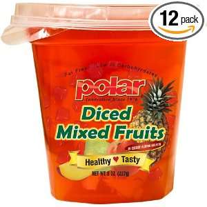 MW Polar Diced Mixed Fruit Cup in Cherry Gel, 8 Ounce Containers (Pack 