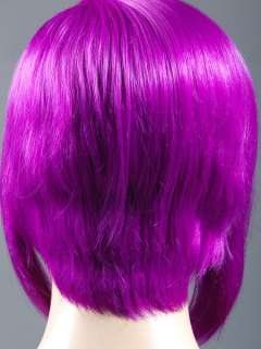 Dark Purple Short Bob Cosplay Party Lady Wig 31cm  