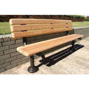   In Ground or Surface Mounted Park Bench, Black: Patio, Lawn & Garden