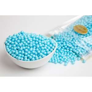 Pearl Powder Blue Sugar Candy Beads (1 Grocery & Gourmet Food