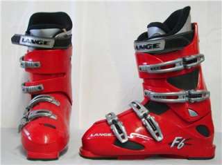 Lange F6 Mens Snow Ski Boots Red 28.5 Pre owned  