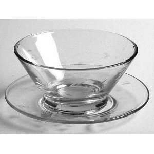 Princess House Crystal Heritage Mayonnaise Bowl and Underplate 