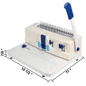  Comb Binding Machine Punch Combo Paper Trimmer Blue 
