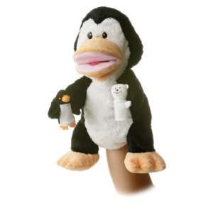    Aurora Plush Penguin Velcro Playtime Puppet   12 Toys & Games