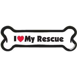 Love My Rescue Dog/cat Bone Car Fridge Magnet 2x 7 Truck Camper 