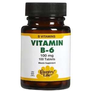  Country Life Vitamin B6 100 mg Tabs: Health & Personal 