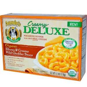 Annies Homegrown Organic Deluxe Elbows & Creamy Mild Cheddar Sauce, 9 