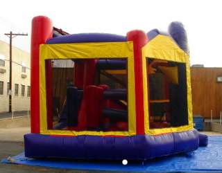New Kids Inflatable Ninja Jump Bounce House 5 Activity Combo 15 Tall 