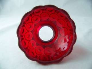 WRIGHT MOON AND STAR RUBY RED MINI OIL LAMP, # 44 R, EXCELLENT 
