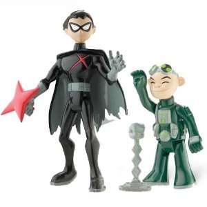   : Teen Titans 3.5 Action Figure 2Pack Gizmo Red X Robin: Toys & Games
