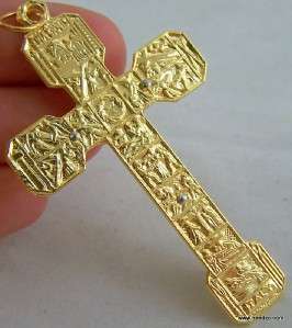 Gold Evangelists Stations Cross Crucifix Relic Jesus NR  