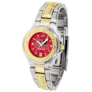 State Red Wolves Competitor AnoChrome Ladies Watch with Two Tone Band 