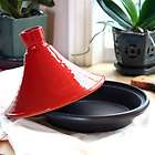 terra cotta tagine clay cookware red and black 