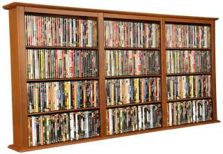Oak 684 CD/DVD Wall Mount Media Storage Rack/Shelf  