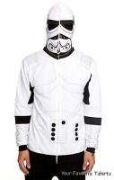 Licensed Star Wars I am A Stormtrooper Costum Suit Zip Up Hoodie S XXL 