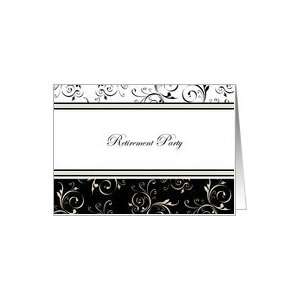 Classic Deco Retirement Party Invitations Paper Greeting Cards Card