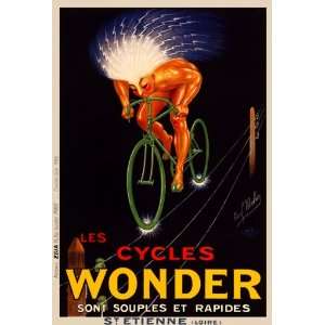    Cycles Wonder Vintage Giclee Bicycle Poster 