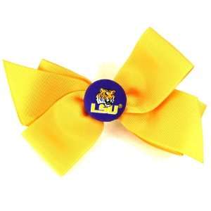    LSU Louisiana State Tigers Barrette with Grosgrain Bow Beauty