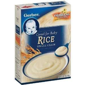 Gerber Single Grain Rice Cereal for Baby, 16 oz Boxes (Pack of 2 