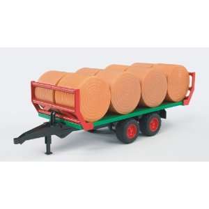  Bruder Bale Transport Trailer with 8 Round Bales Toys 