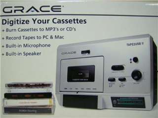 USB Stereo Tape Deck Copy Cassette to Digital, PC MAC CD , Line 