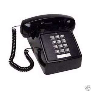 VINTAGE RETRO BLACK PUSH BUTTON DESK TELEPHONE Phone  