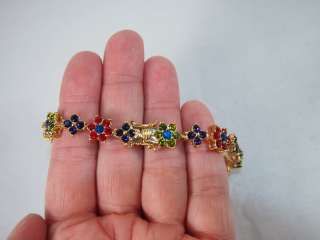 Joan Rivers Rhinestone Flower Tennis Bracelet Jewelry  