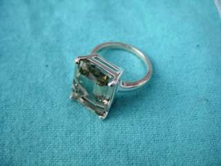 Tiffany&Co. Sterling Silver Sparklers Praseolite Cocktail Ring  