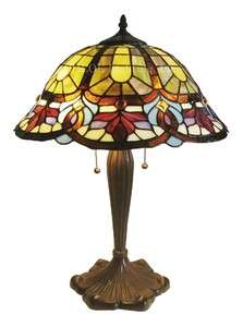 Tiffany Style Stained Glass Victorian Table Lamp  
