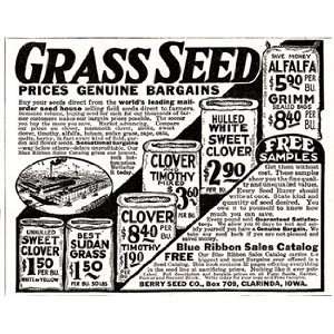  Print Ad 1932 Berry Seed Grass Seed Berry Seed Books