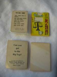   Collectible Vintage Cracker Jack Toys Prizes Tilt Card Pin Ball Slide