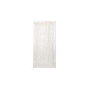  Sheer Curtain Panel with Dimensional Flowers (100%22 x 54%22) (Sheer 