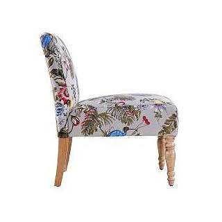 NEW 33H TROPICAL BIRDS/FLOWERS ARMLESS ACCENT CHAIR SELLS OUT 