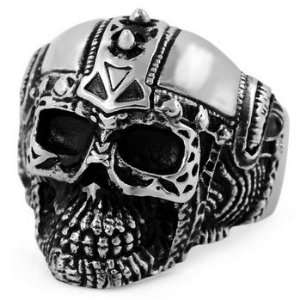   Stainless Steel Skull BIG Heavy Biker Rings Size 11 Justeel Jewelry