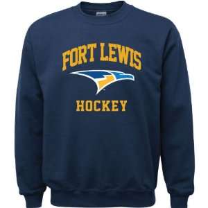   Skyhawks Navy Youth Hockey Arch Crewneck Sweatshirt: Sports & Outdoors
