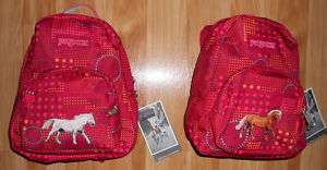 Little Girls PRE K HORSE Backpack~JanSport~Red/Pink~NWT  