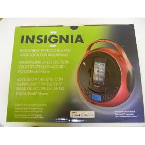  Insignia Ns bipcd01 Cd Ipod & Iphone Boombox Fm Radio 