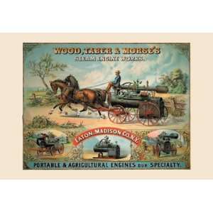  Wood, Taber and Morses Steam Engine Works 28X42 Canvas 