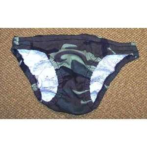  Woodland camo mens bikini brief underwear medium size 