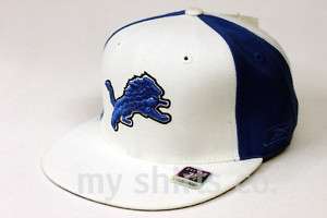 Detroit Lions NFL Reebok White Blue Fitted Caps NEW  