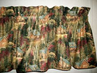   KINKADE COUNTRY CABIN IN WOODS Window Curtain Valance NEW  