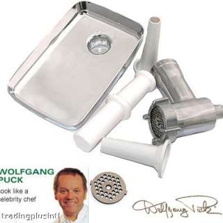 Wolfgang Puck Meat Grinder Attachment 600W Stand Mixer  