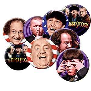 Three Stooges Buttons Set